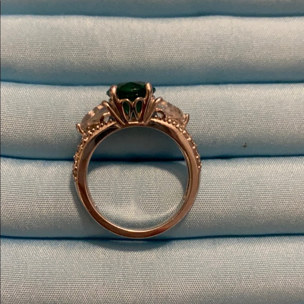 Lab Created Emerald Ring - image 3